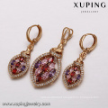 64224 Xuping trend lever back earrings findings elegance colorful waterdrop gold jewelry set